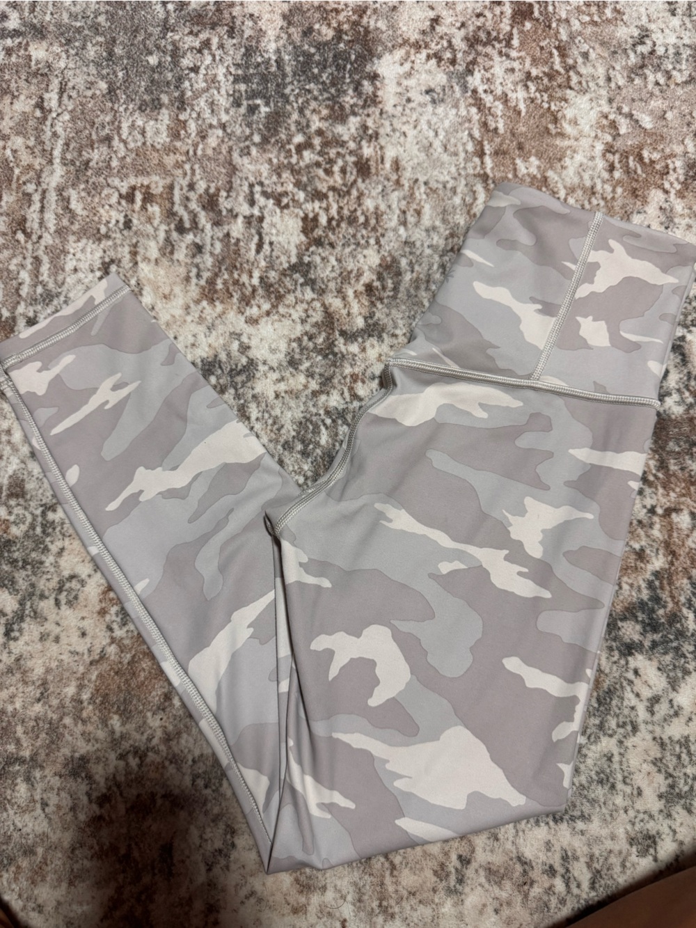 Athleta Gray and White Camo Leggings